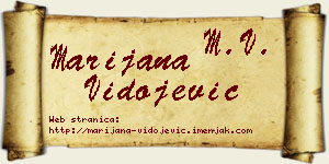Marijana Vidojević vizit kartica